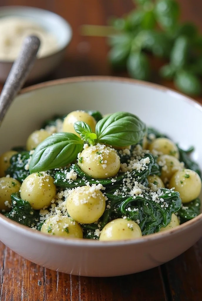 Creamy Pesto Gnocchi With Spinash : A Comforting, Flavorful Meal