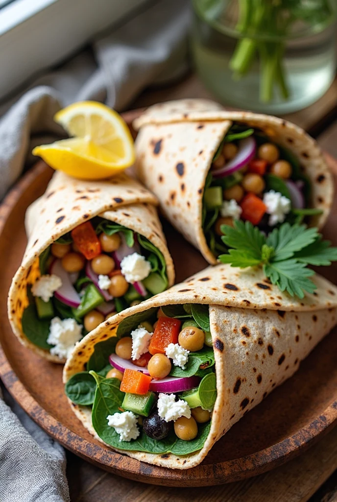Irresistible Mediterranean Chickpea Salad Wraps Recipe – A 45-Minute Family Favorite