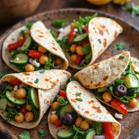 Irresistible Mediterranean Chickpea Salad Wraps Recipe – A 45-Minute Family Favorite