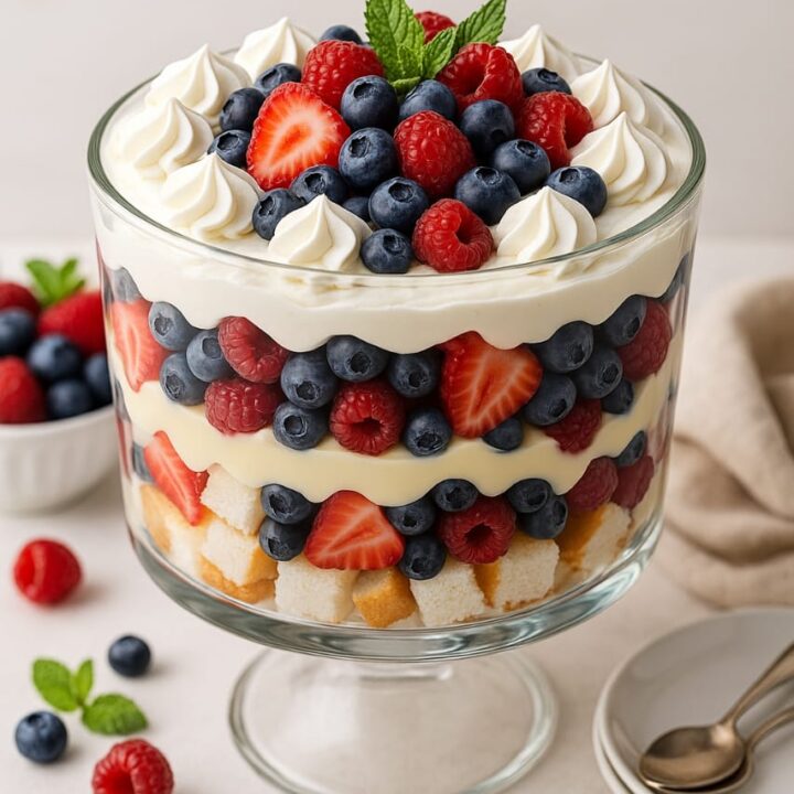 Heavenly Berry Trifle with Angel Food Cake