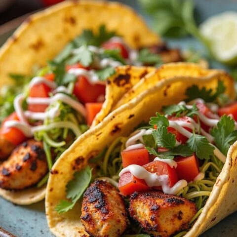 Easy Gluten-Free Chicken Tacos with Corn Tortillas (Makes 8 Tacos)