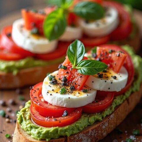Fresh and Flavorful Caprese Avocado Toast Recipe – A Breakfast Delight