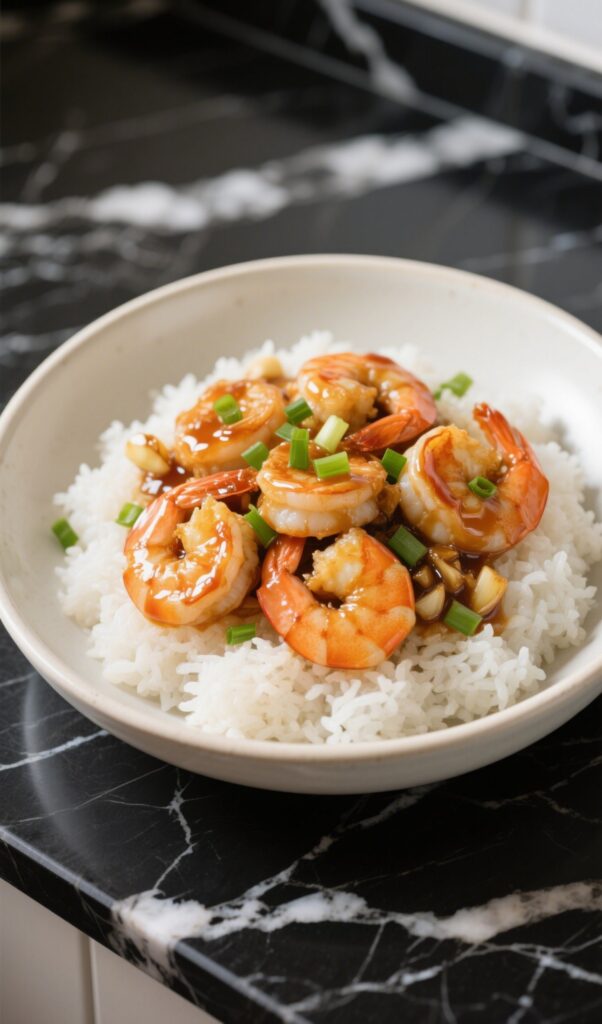 honey garlic shrimp freshly