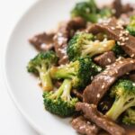 Beef & Broccoli Stir-Fry in Wok with Sauce