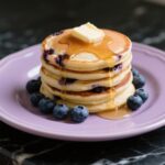 Stack of blueberry pancakes