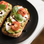 Caprese Avocado Toast Recipe with fresh basil and mozzarella