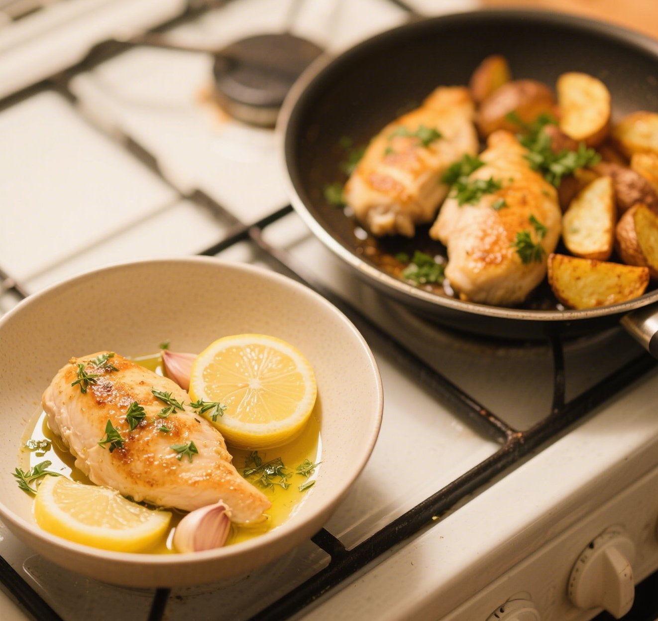 cooking-steps-for-Lemon-Garlic-Herb-Chicken.