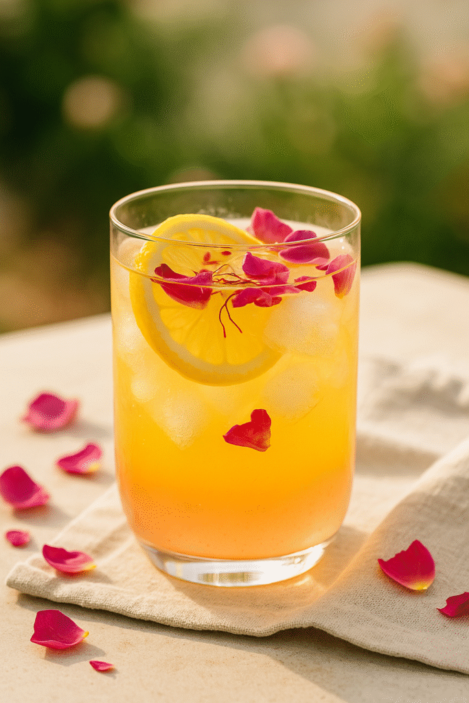 saffron rosewater lemonade