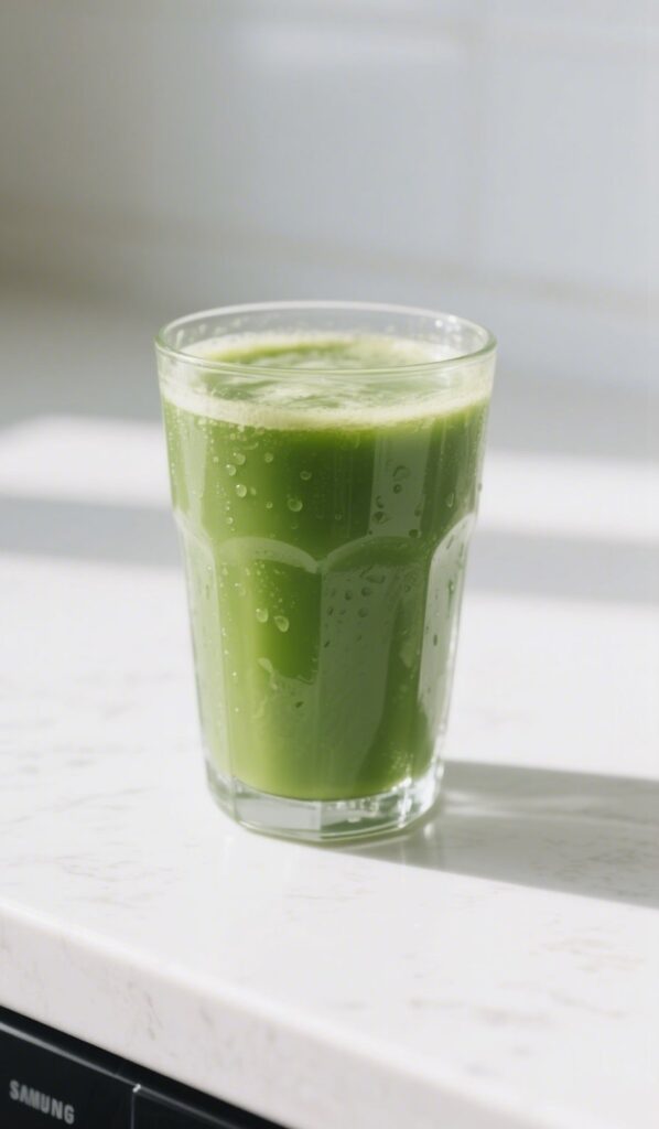 healthy green juice recipe with kale and apple