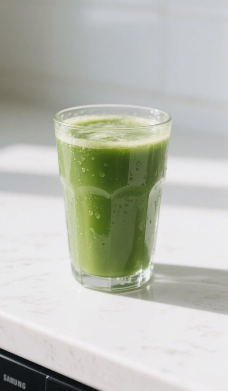 healthy green juice recipe with kale and apple