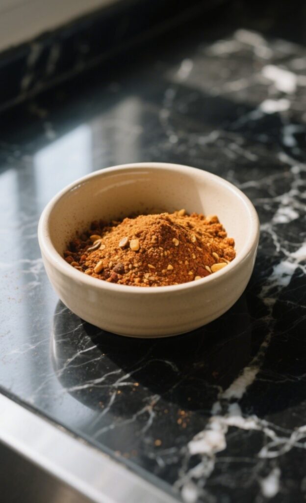 Homemade taco seasoning recipe with chili and cumin