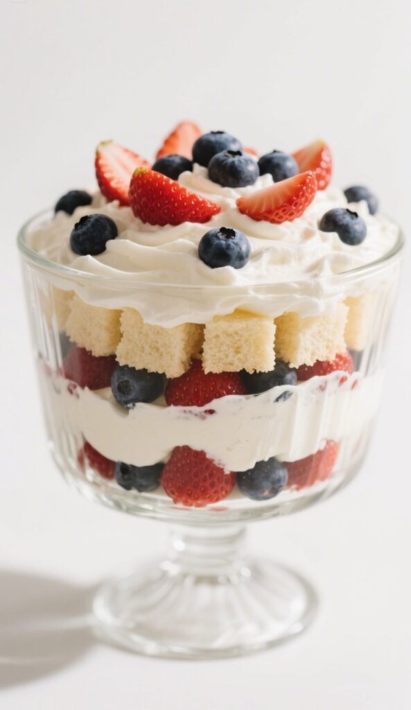 Heavenly Berry Trifle with Angel Food Cake