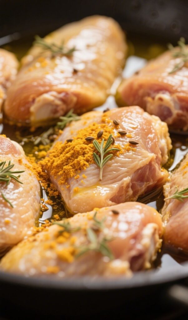 seasoned chicken thighs for street corn tacos