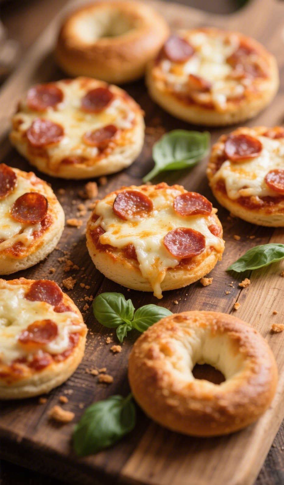 freshly-baked-mini-pizza-bagels
