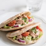 Healthy Tuna Salad Pita Recipe with fresh herbs