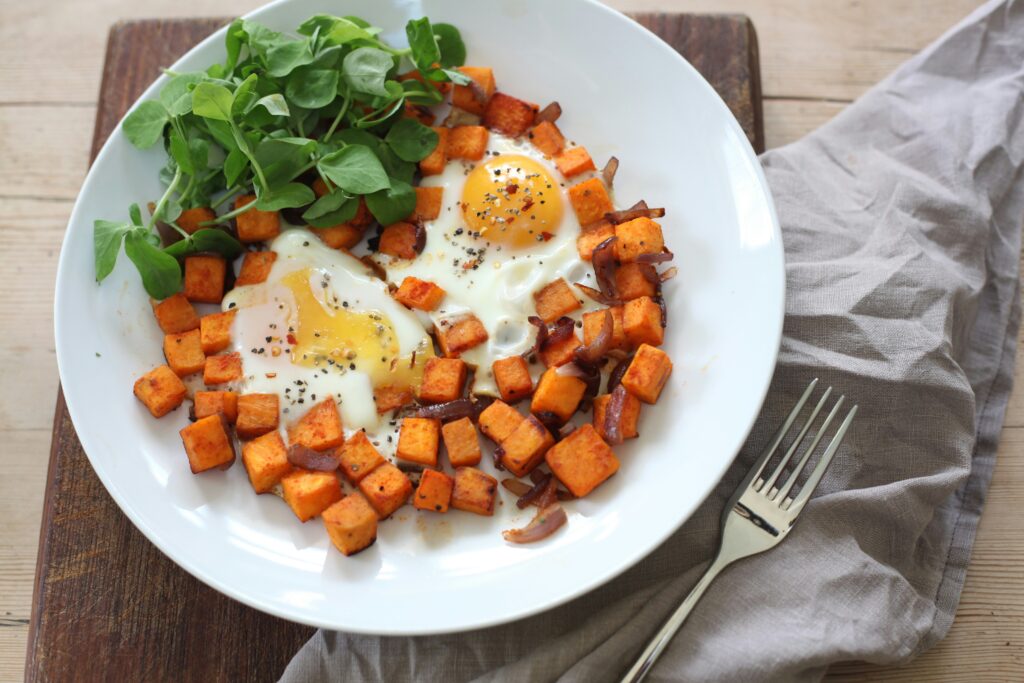 Sweet Potato With Eggs