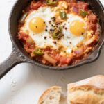 Authentic Turkish Menemen recipe with eggs, tomatoes, and peppers