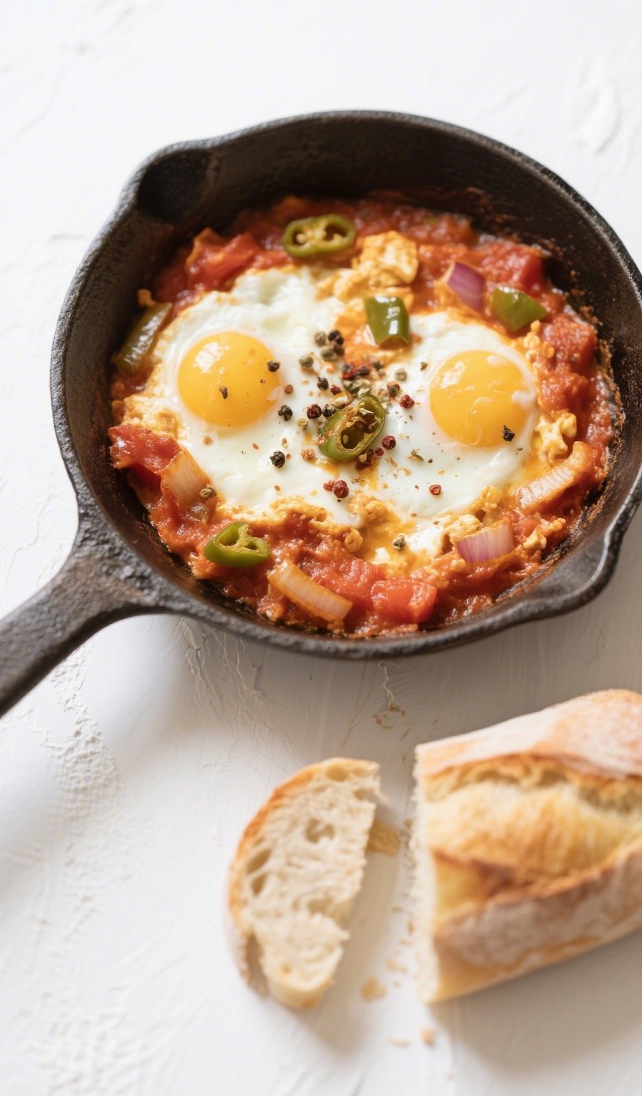 Authentic Turkish Menemen recipe with eggs, tomatoes, and peppers