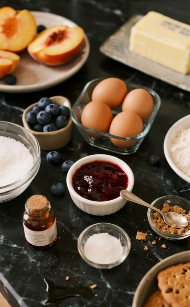blueberry peach cheesecake ingredients