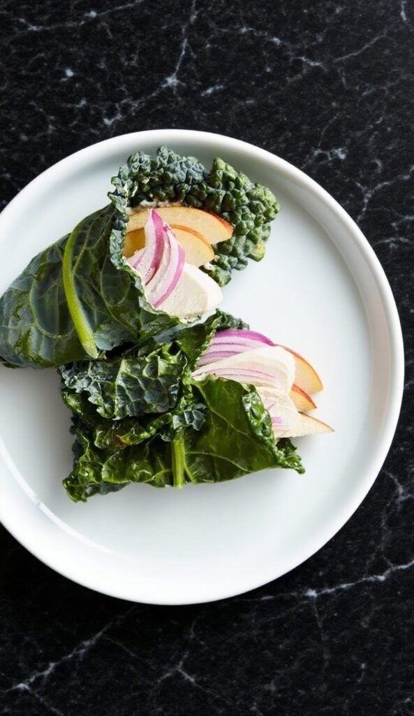Chicken and Apple Kale Wraps
