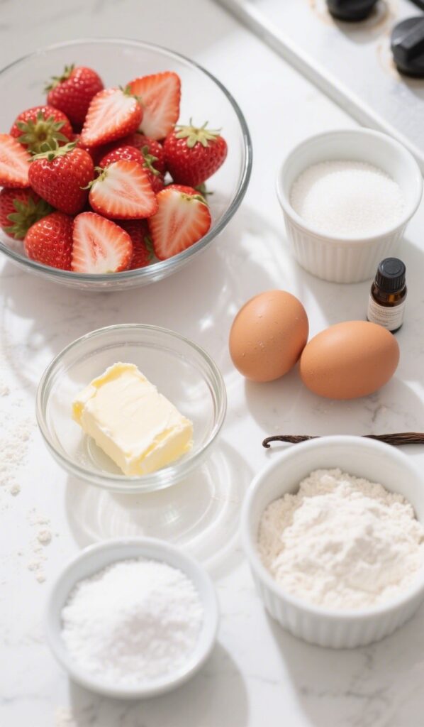 strawberry brownies ingredients
