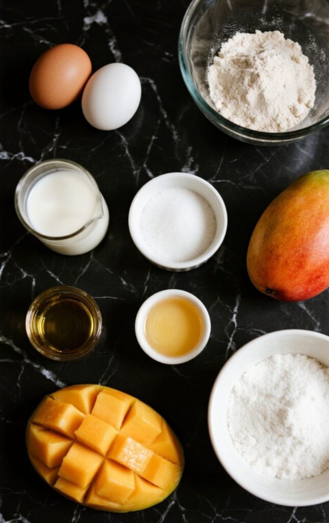 Ingredients for Mango Crepe Rolls