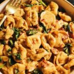 Marry Me Tortellini in creamy sauce with sun-dried tomatoes and spinach