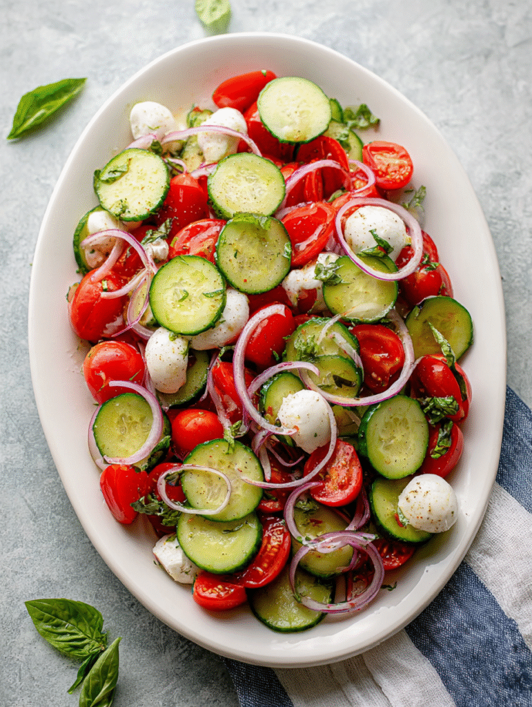 Cucumber Caprese Salad