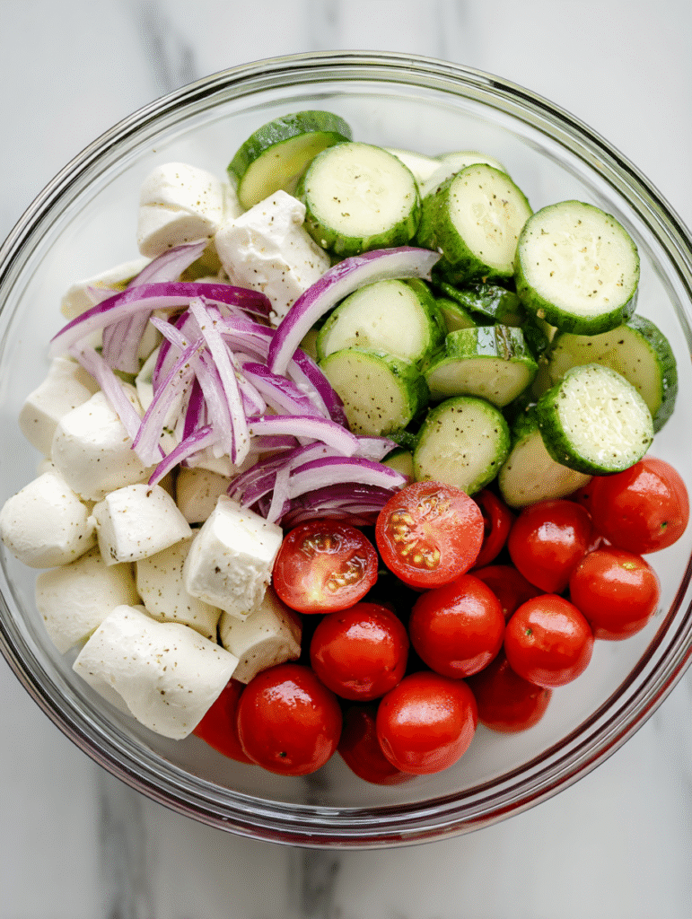 Cucumber Caprese Salad