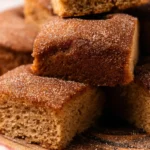 Apple Cider Donut Cake Slices on a Rustic Serving Plate