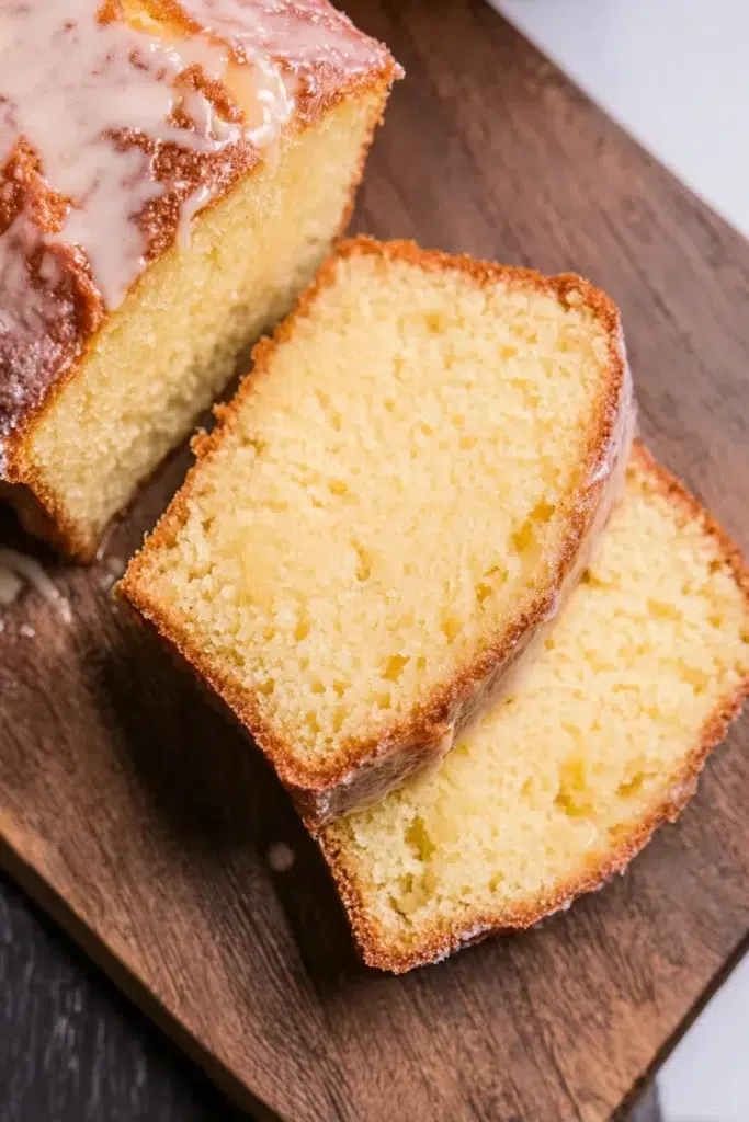 Homemade Apple Cider Pound Cake Slice
