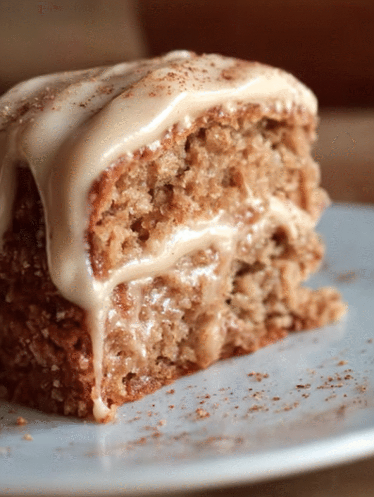 Applesauce Cake with Cinnamon Cream Cheese Frosting