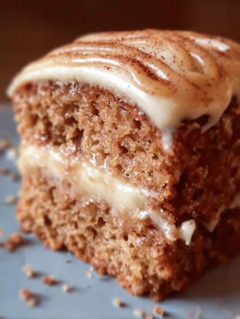 Applesauce Cake with Cinnamon Cream Cheese Frosting