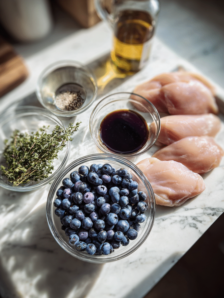 Ingredients for Blueberry Thyme Chicken