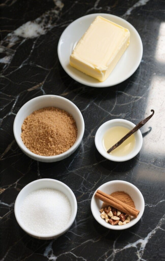 Ingredients for making churro saltine toffee 