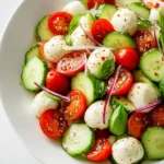 Cucumber Caprese Salad – Fresh Ingredients on a Plate