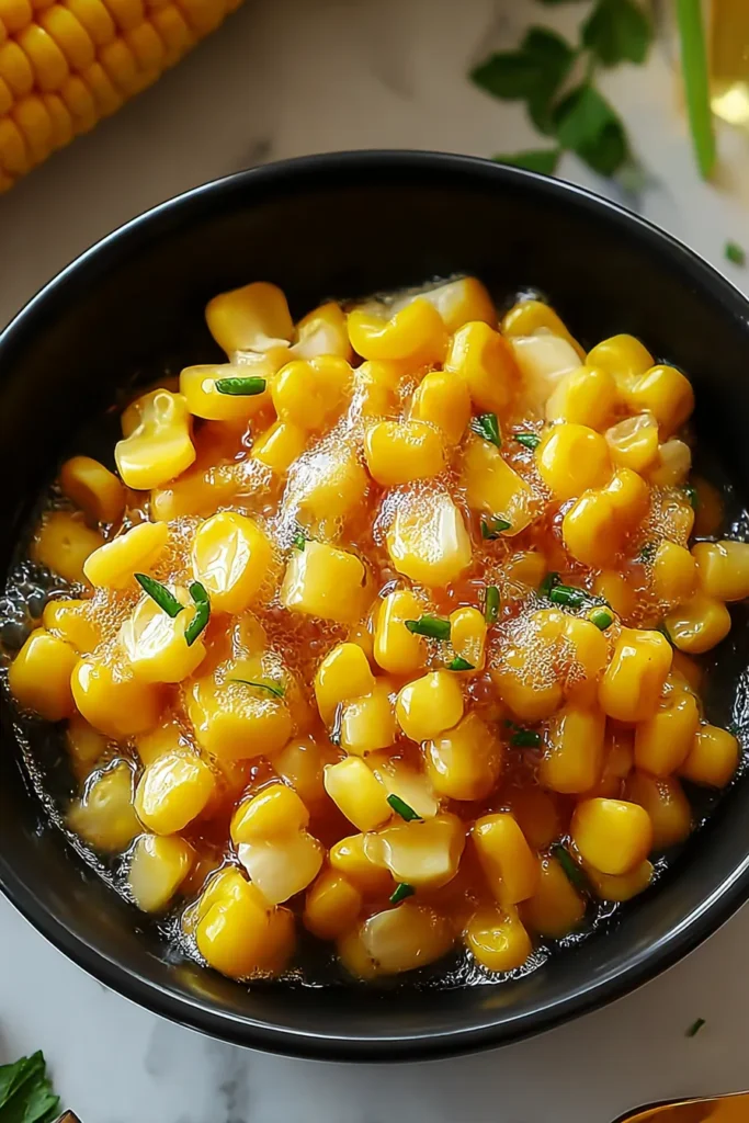 Honey Butter Skillet Corn in a Cast Iron Pan