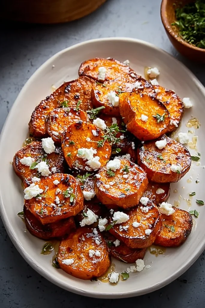 Honey Feta Sweet Potato Rounds Platter