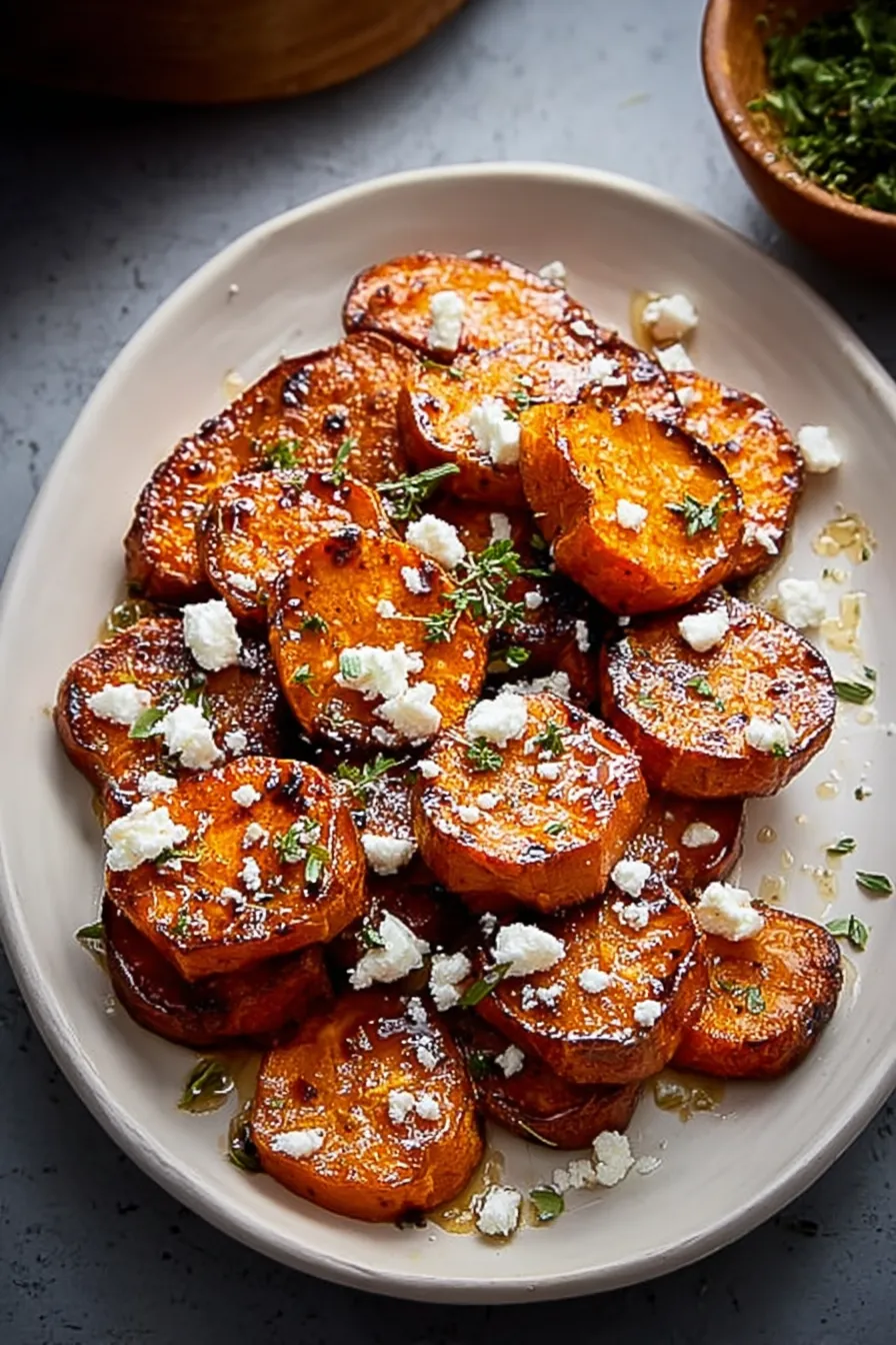 Honey Feta Sweet Potato Rounds Platter