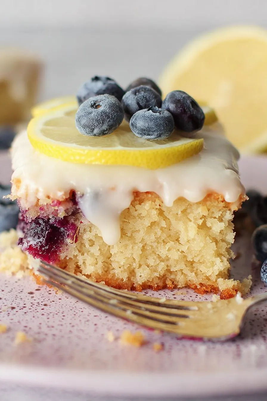 Lemon Blueberry Sheet Cake