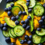 Mango Cucumber Salad with Blueberries and Avocado