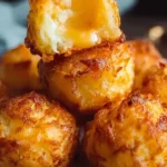 Golden Mashed Potato Cheese Puffs Ready for Serving