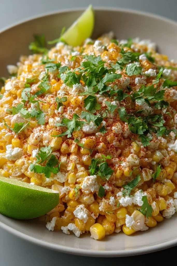 Delicious Mexican Street Corn Salad in a Bowl