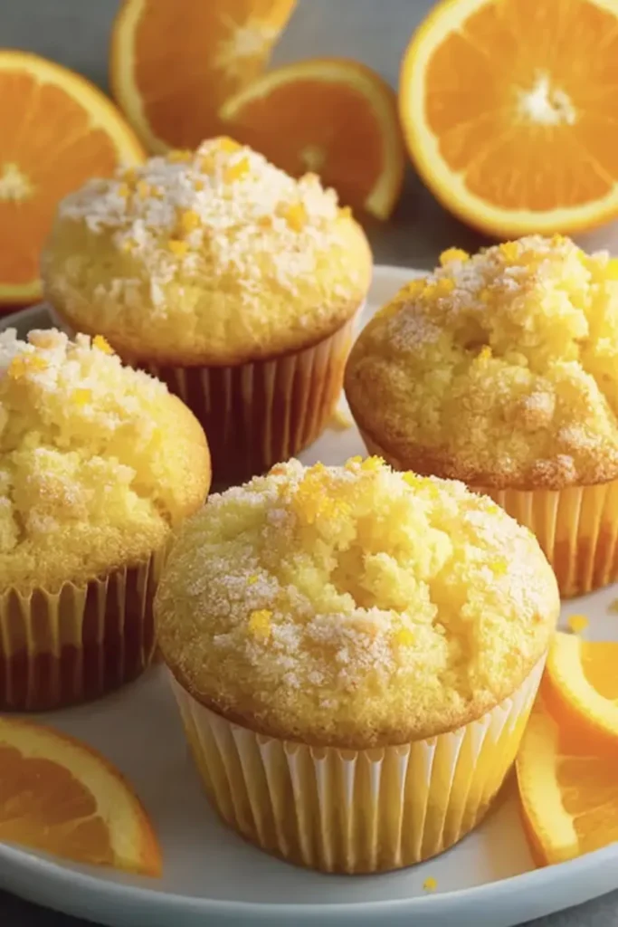 Freshly Baked Orange Muffins Ready to Enjoy