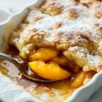 Delicious Peach Cobbler Fresh from the Oven