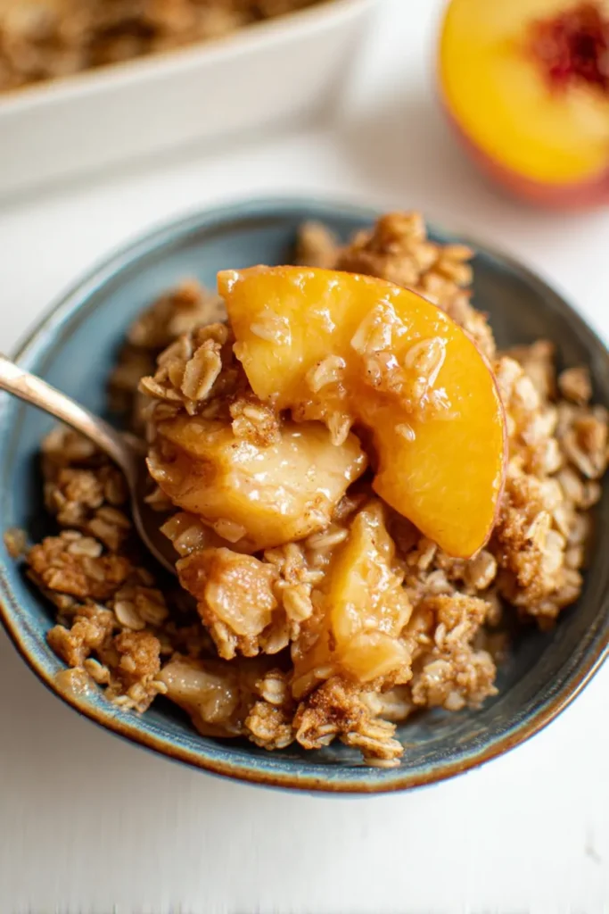Fresh Peach Crisp Ready to Serve