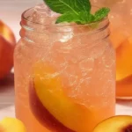 Peach Lemonade Refreshing Summer Drink in A Glass