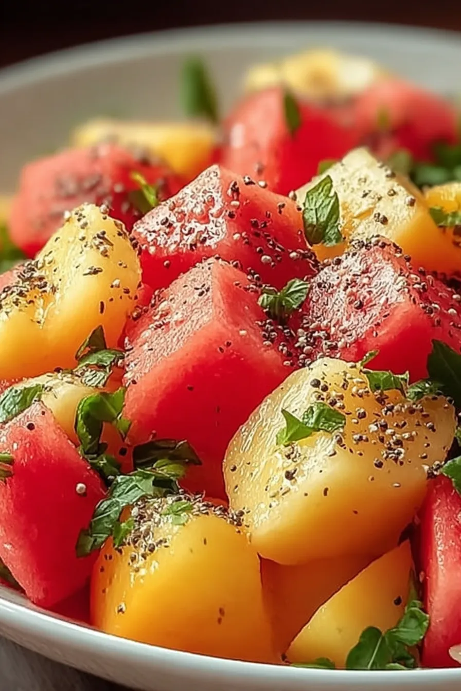 Peach Watermelon Salad