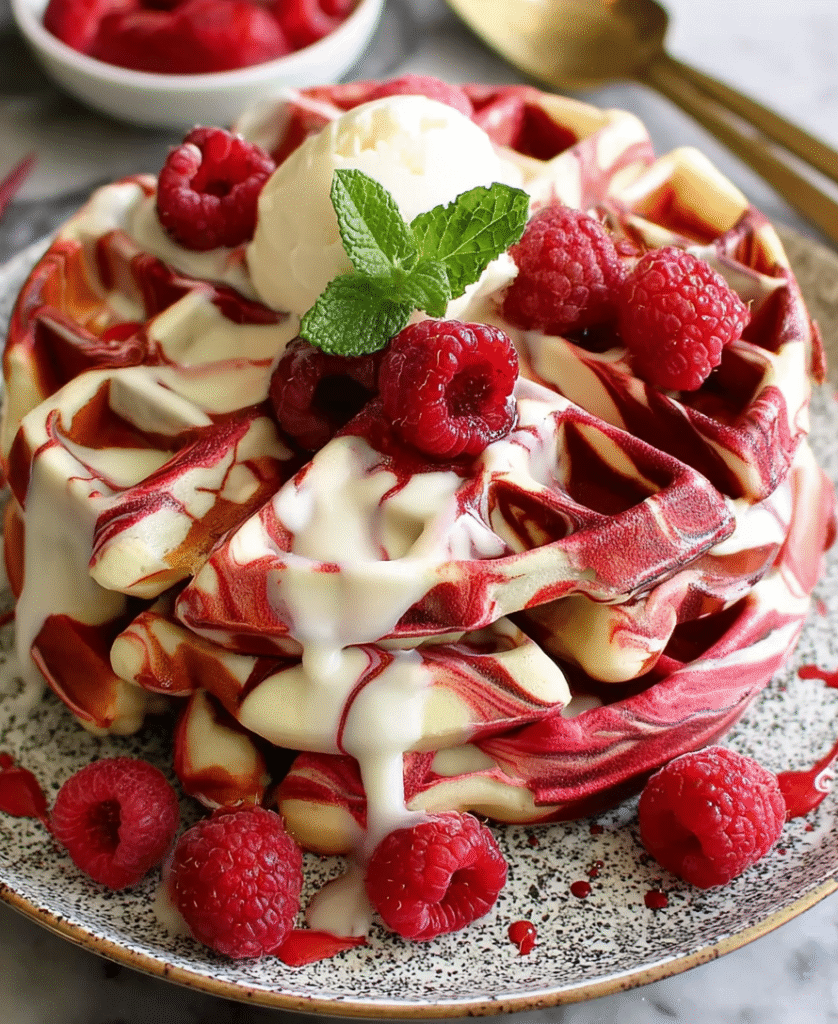 Red Velvet Marble Waffles
