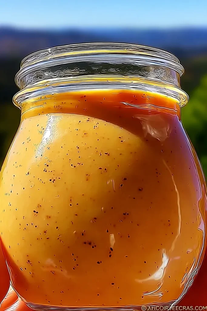 Shut Yo Mouth Sauce in a bowl garnished with herbs